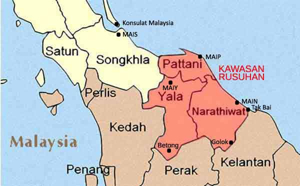 nikah di Narathiwat, Yala dan Pattani kurang selamat